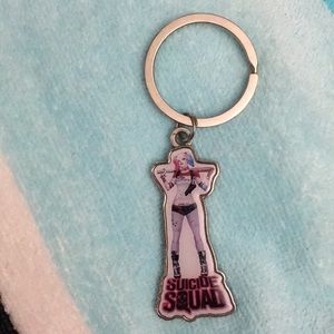 Harley Quinn six flags keychain